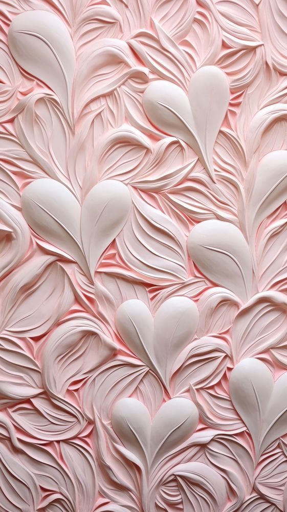 Heart bas relief pattern petal backgrounds creativity.