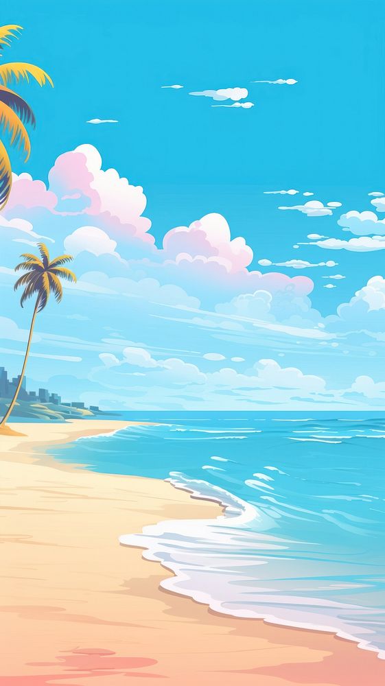 Beach land backgrounds landscape. AI generated Image by rawpixel.