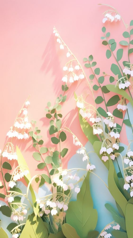  Lily of the valley outdoors pattern flower. AI generated Image by rawpixel.