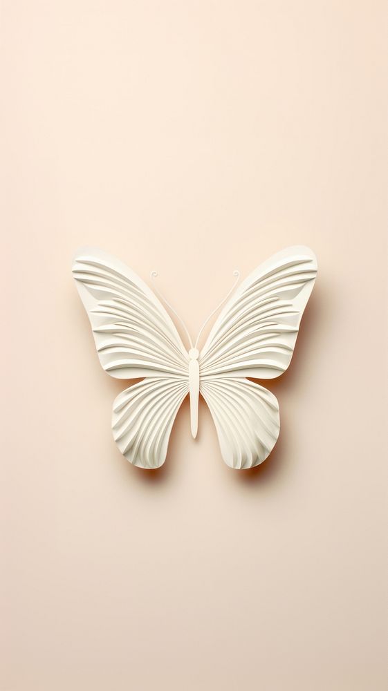 Minimal butterfly bas relief pattern animal art accessories.