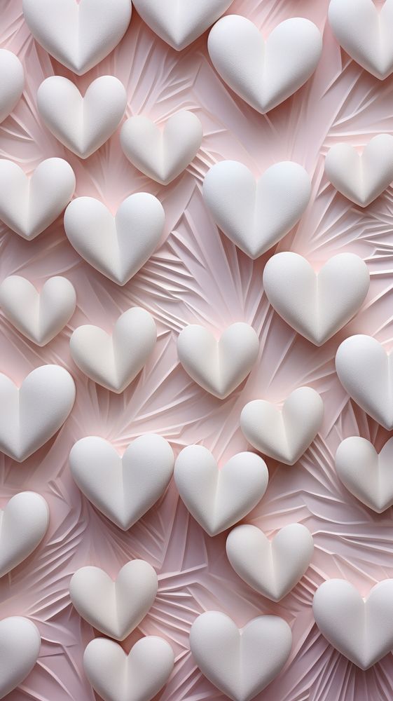 Minimal heart bas relief pattern food confectionery backgrounds.
