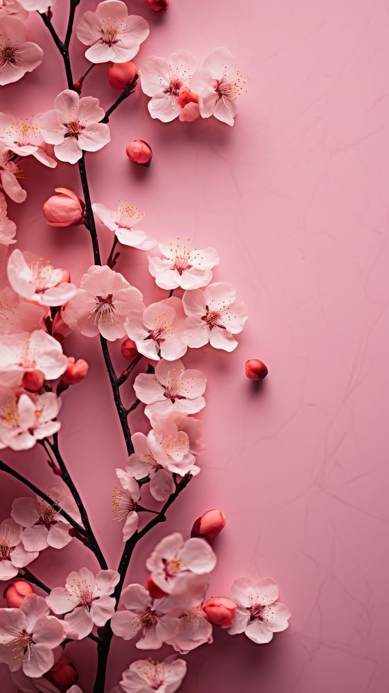  Cherry blossom flower plant petal. AI generated Image by rawpixel.