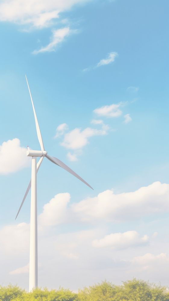 Aesthetic wind turbine landscape wallpaper | Free Photo - rawpixel