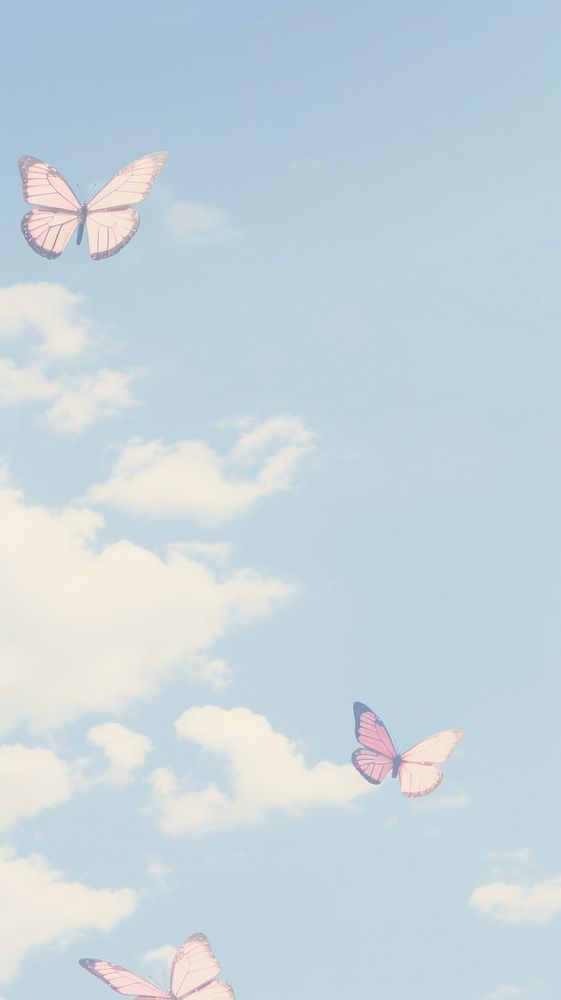Esthetic butterfies landscape wallpaper outdoors nature flying.