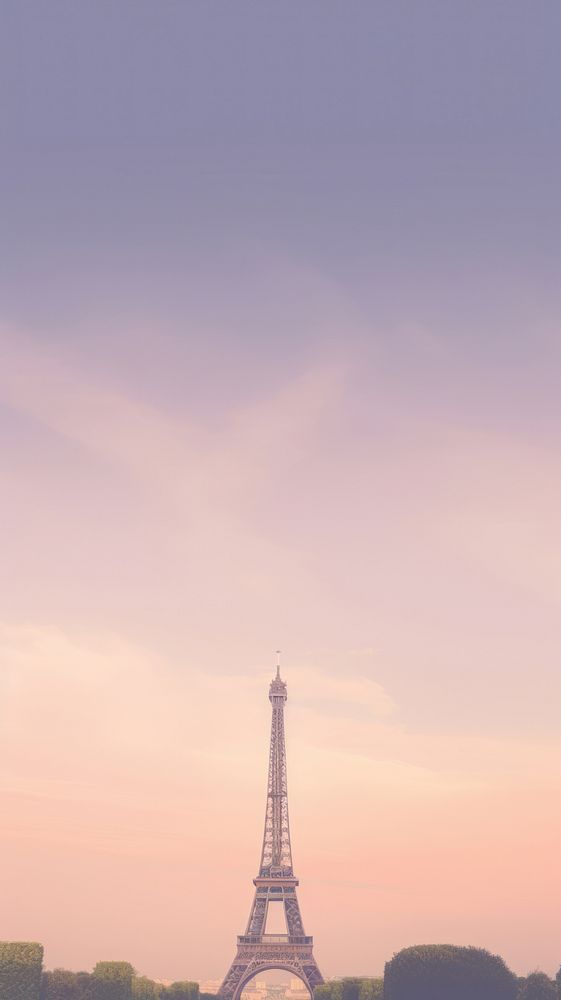 Esthetic Eiffel landscape wallpaper architecture building tower.