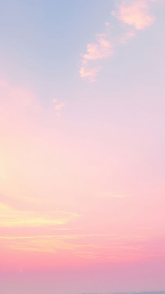 Esthetic pink sky landscape wallpaper outdoors horizon nature.
