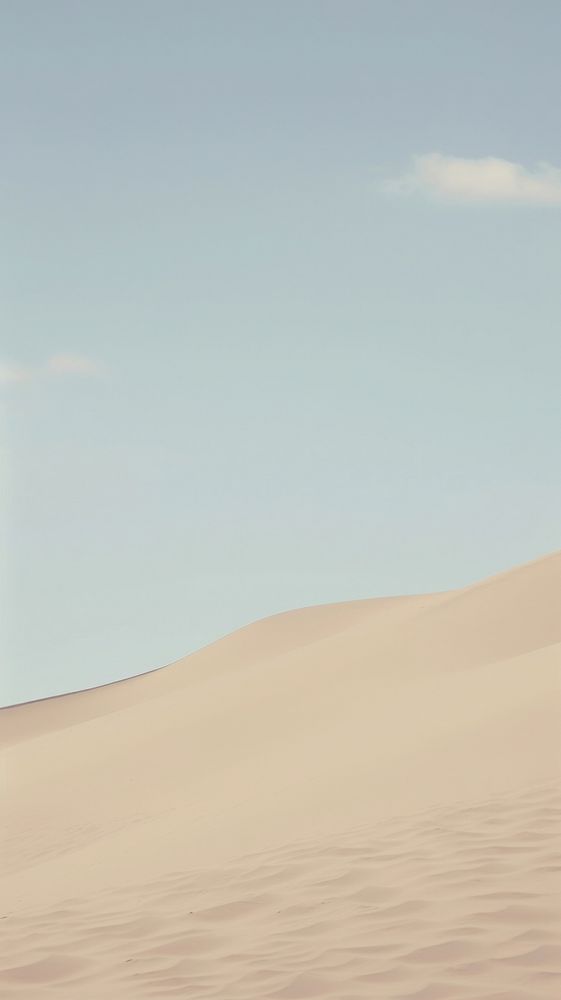 Esthetic sand dunes landscape wallpaper outdoors horizon nature.