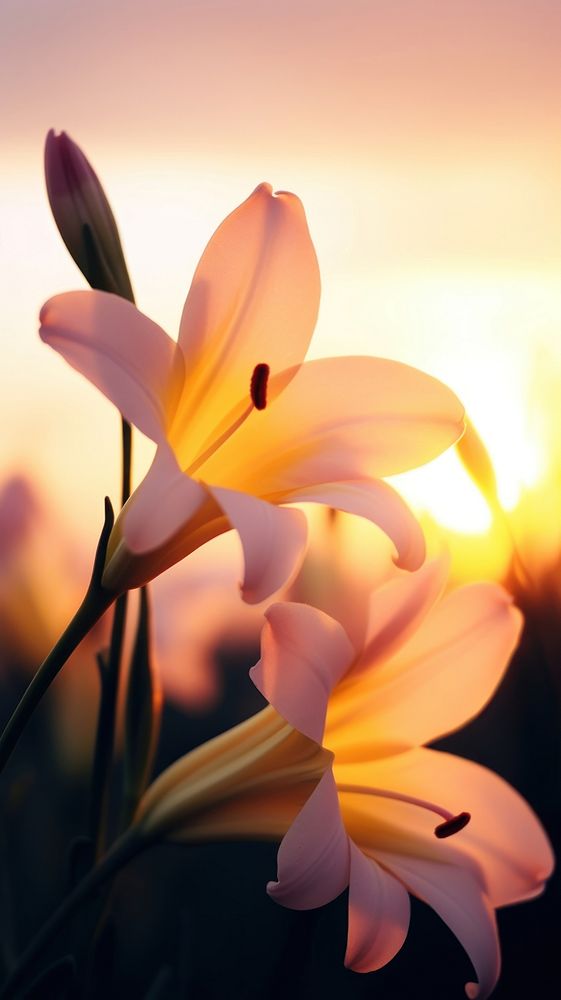  Flower sunlight outdoors blossom. AI generated Image by rawpixel.
