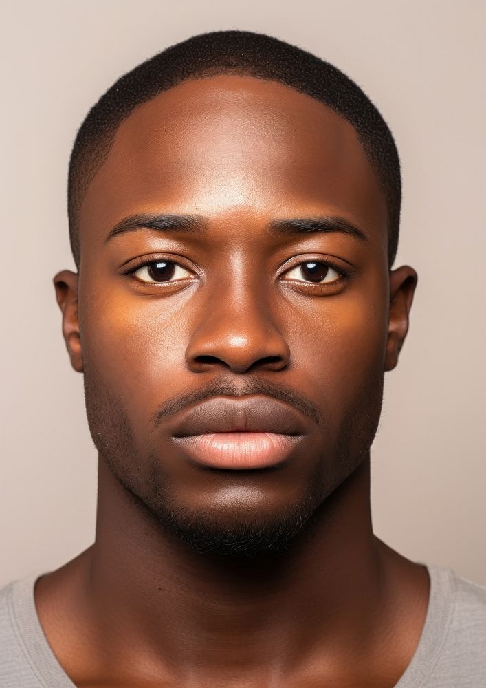 African american man portrait photo skin.