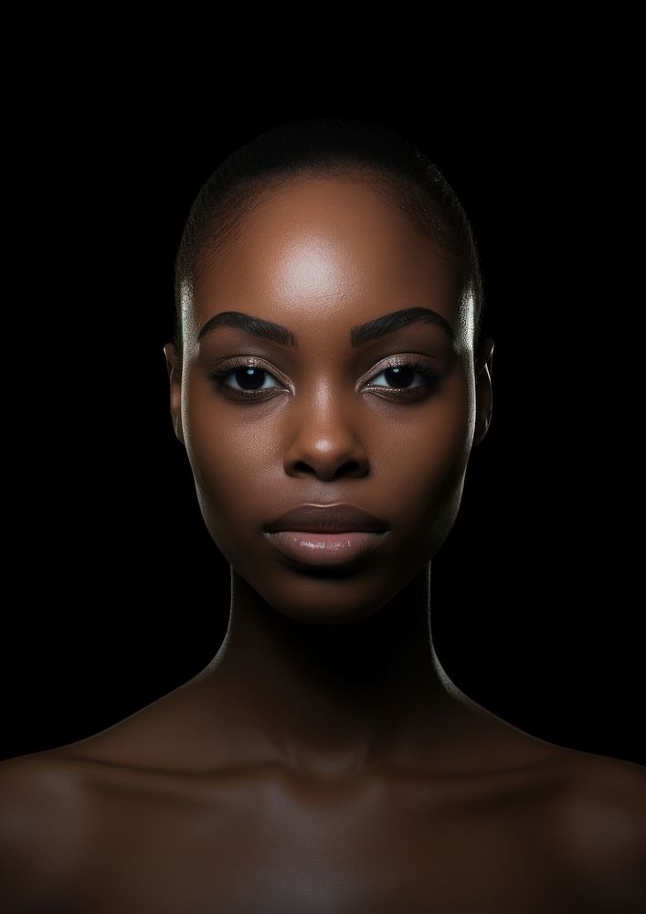 African american woman skin photography portrait.