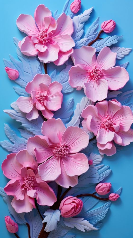 Pink flower art blossom petal.