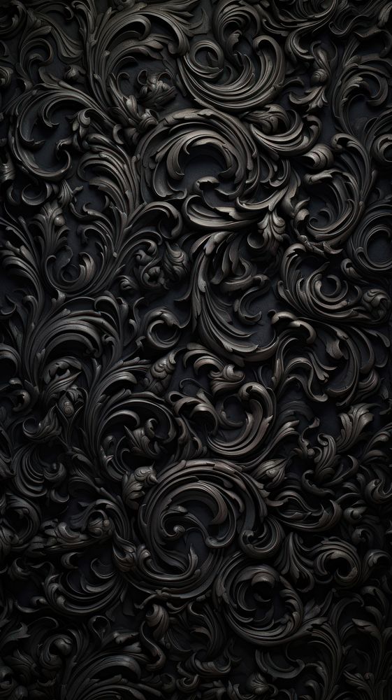 Renaissance arts bas relief pattern black wallpaper backgrounds.