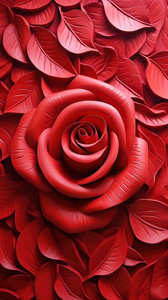  Red rose pattern art inflorescence. AI generated Image by rawpixel.