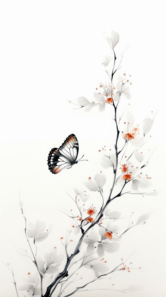 Butterfly flower blossom animal.