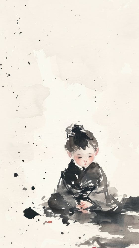Painting baby photography splattered.