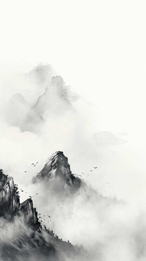 Mountain backgrounds outdoors drawing.