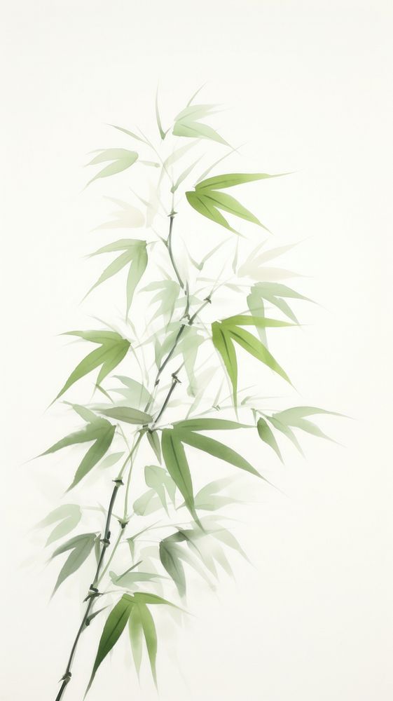 Leaf bamboo plant white.