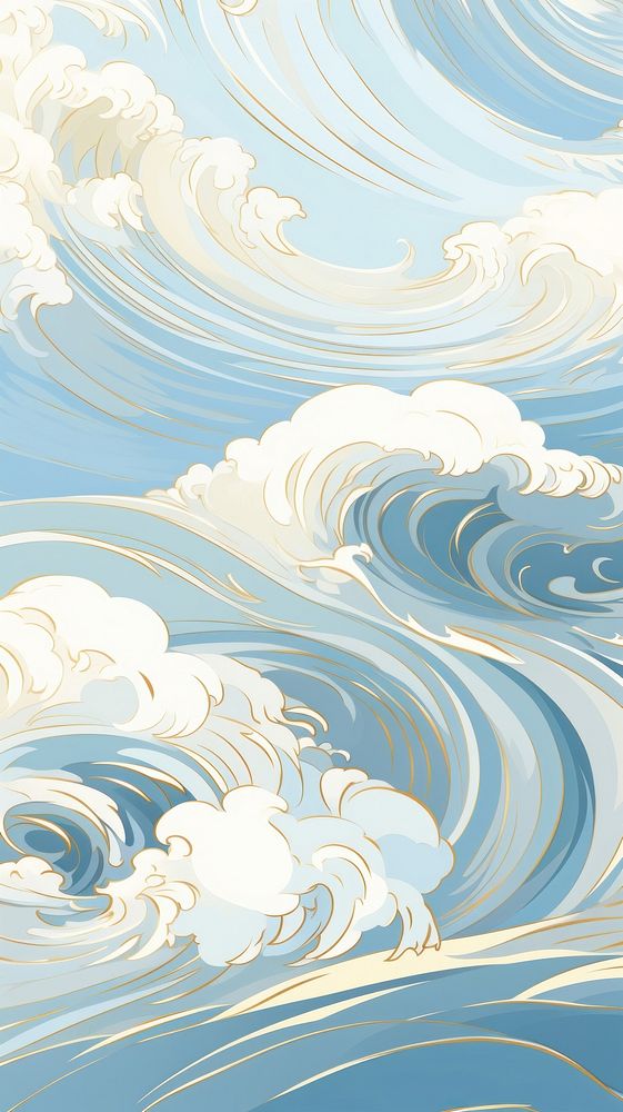 Blue ocean wave outdoors pattern nature.