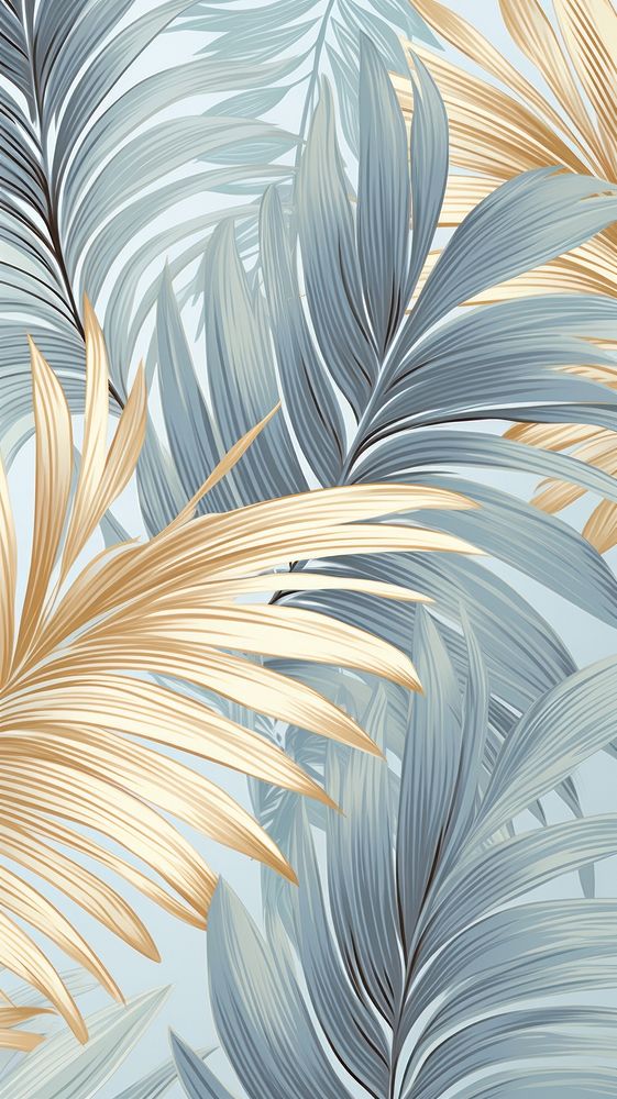 Palm leaves pattern nature plant.