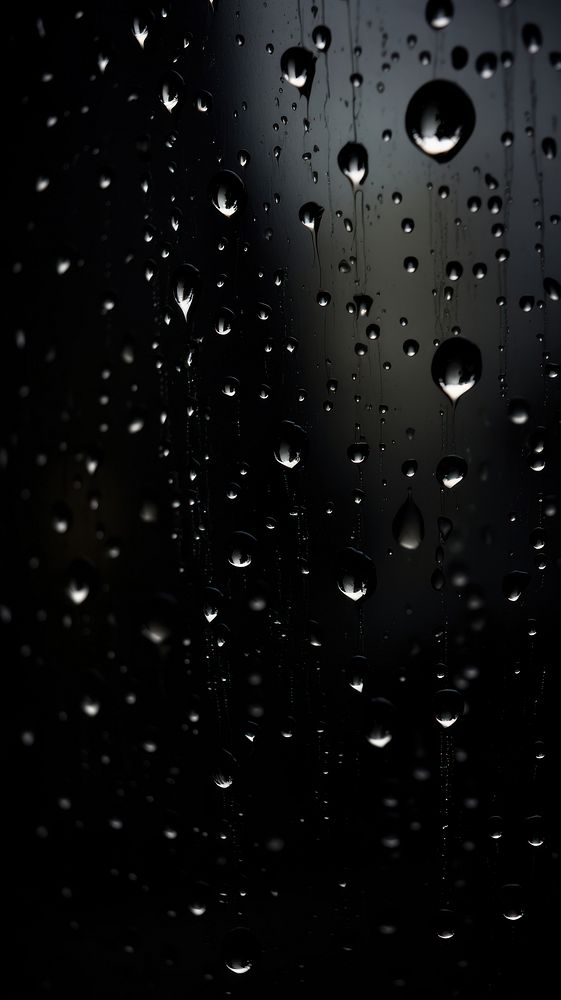  Water drops on the glass black condensation transparent. AI generated Image by rawpixel.