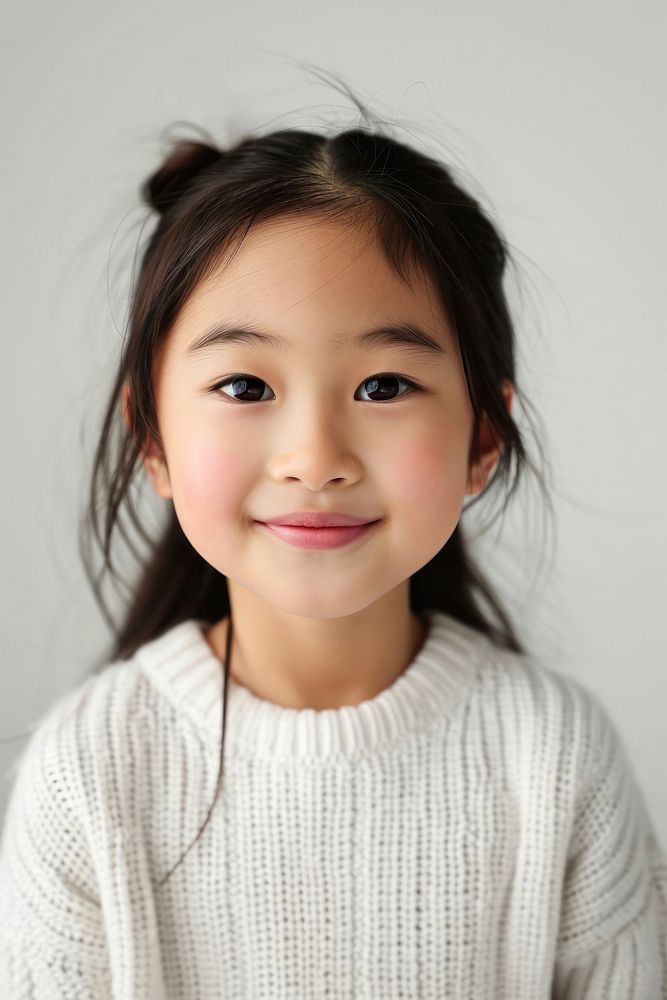 Asian girl photography portrait sweater.