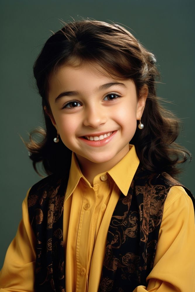 Middle eastern girl photography portrait smile.