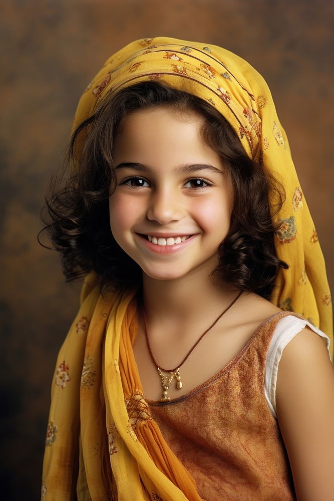 Middle eastern girl photography necklace portrait.