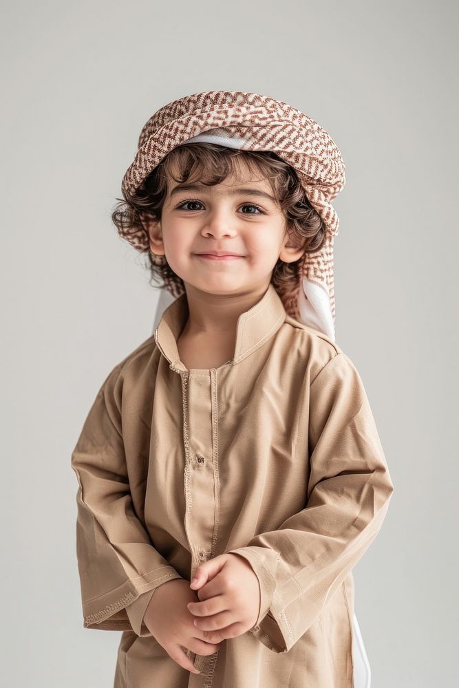 Saudi Arabia boy portrait fashion photo.
