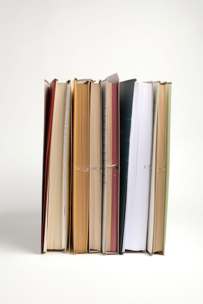 A stack of file folders publication book page.