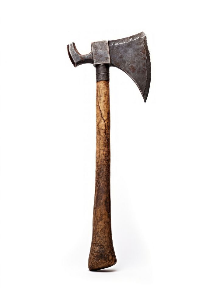A viling ax weapon tool white background.