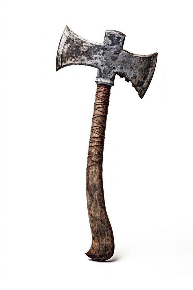 A viling ax weapon tool white background.