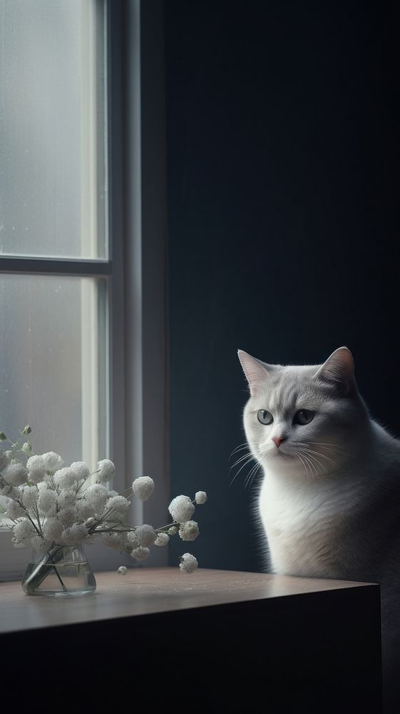  Cat windowsill animal mammal. AI generated Image by rawpixel.