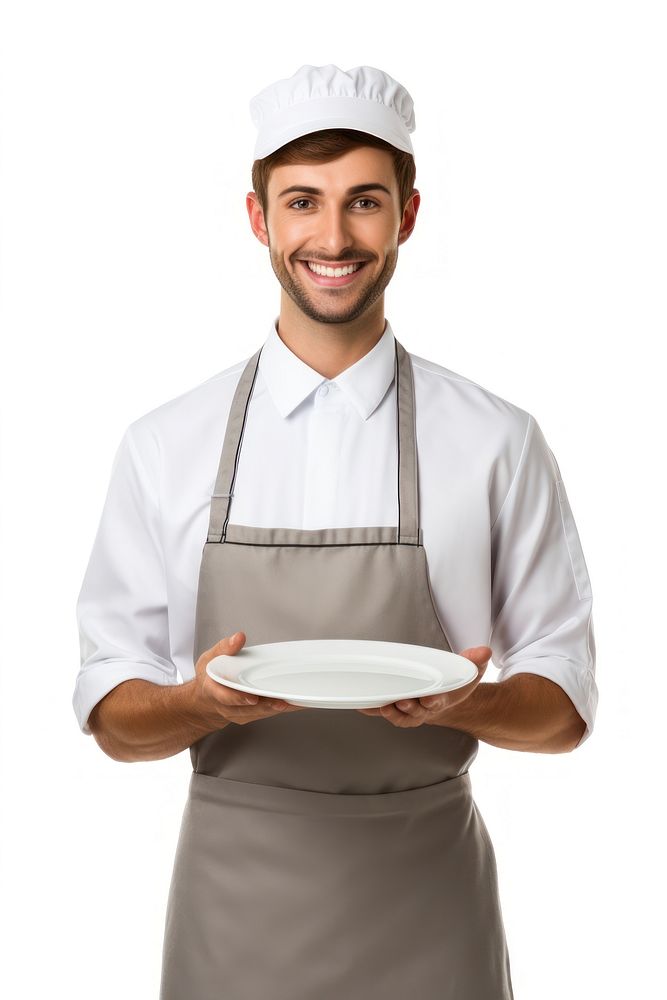 Male food server plate holding adult. AI generated Image by rawpixel.