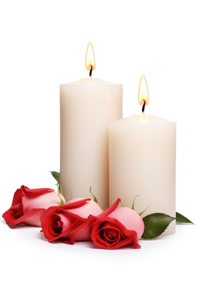Romantic candles flower plant petal. AI generated Image by rawpixel.