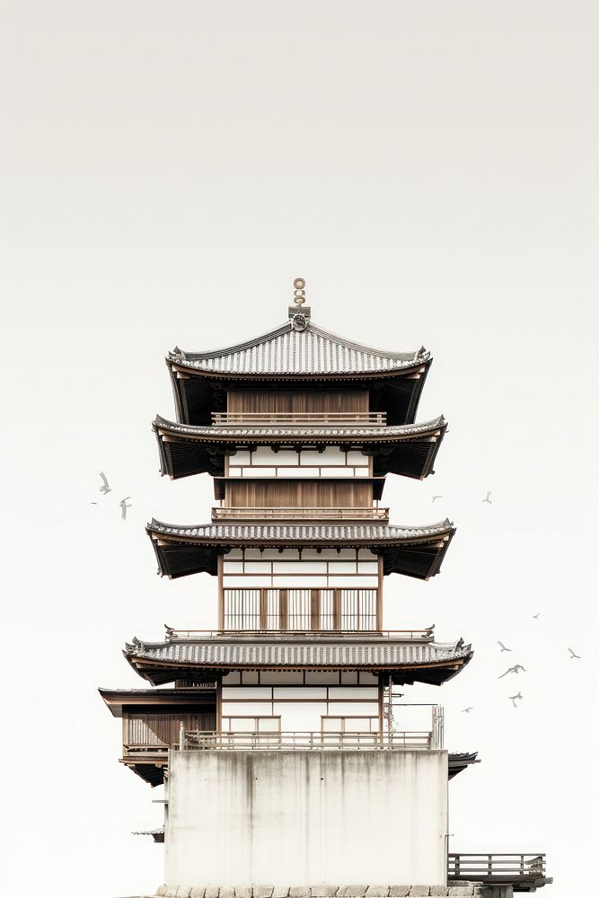 Building architecture pagoda temple.