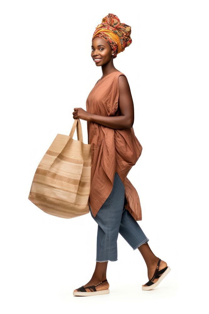 Big shopping bag African woman handbag adult.