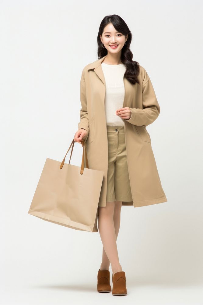 Big shopping bags Korean woman overcoat handbag.