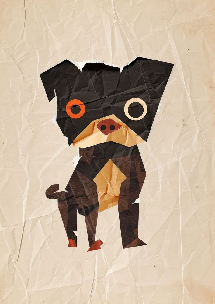Dog art animal paper.