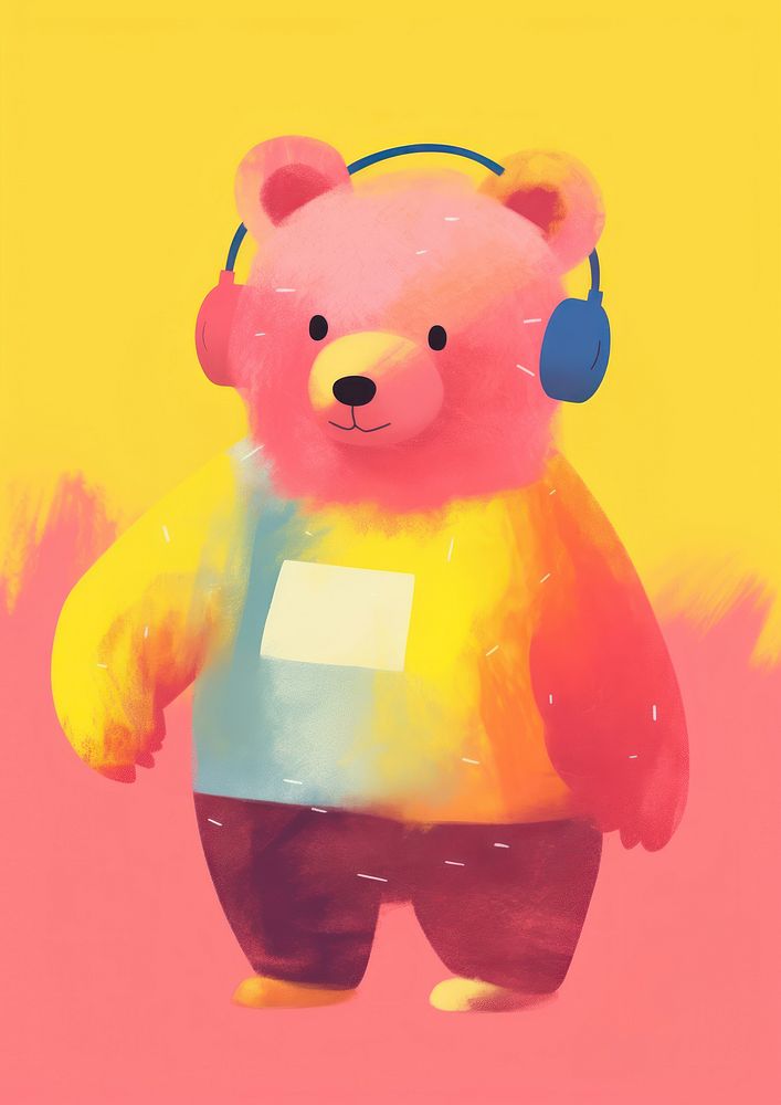 Bear toy art representation.