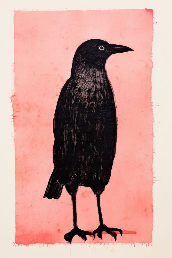 Crow Professor animal art blackbird.