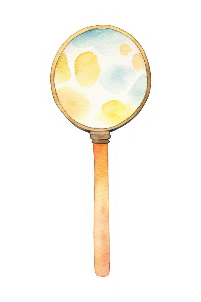 Magnifying glass magnifying spoon white background. AI generated Image by rawpixel.