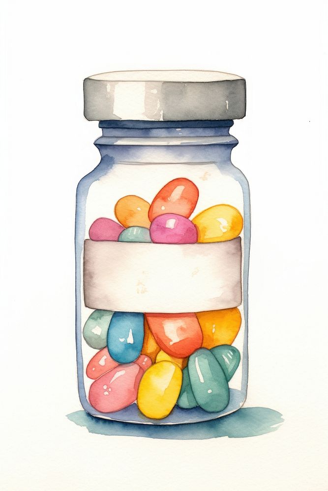 Medicine bottle packaging medicine food jar. AI generated Image by rawpixel.