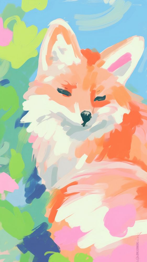 Fox painting backgrounds abstract.