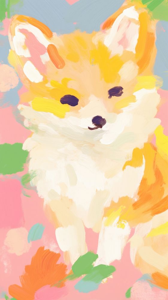 Fox painting backgrounds abstract.