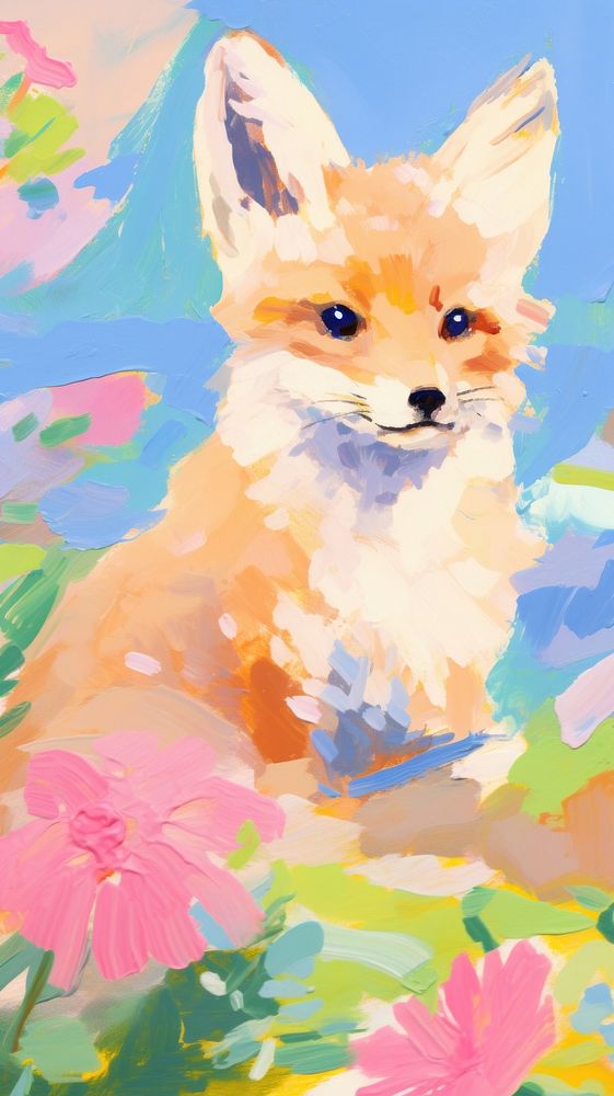 Fox art backgrounds painting.