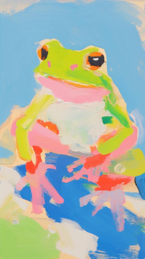 Frog painting art amphibian.