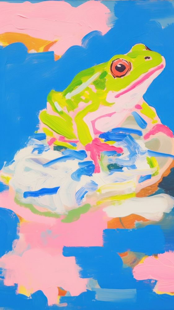 Frog painting art backgrounds. Premium Photo Illustration rawpixel