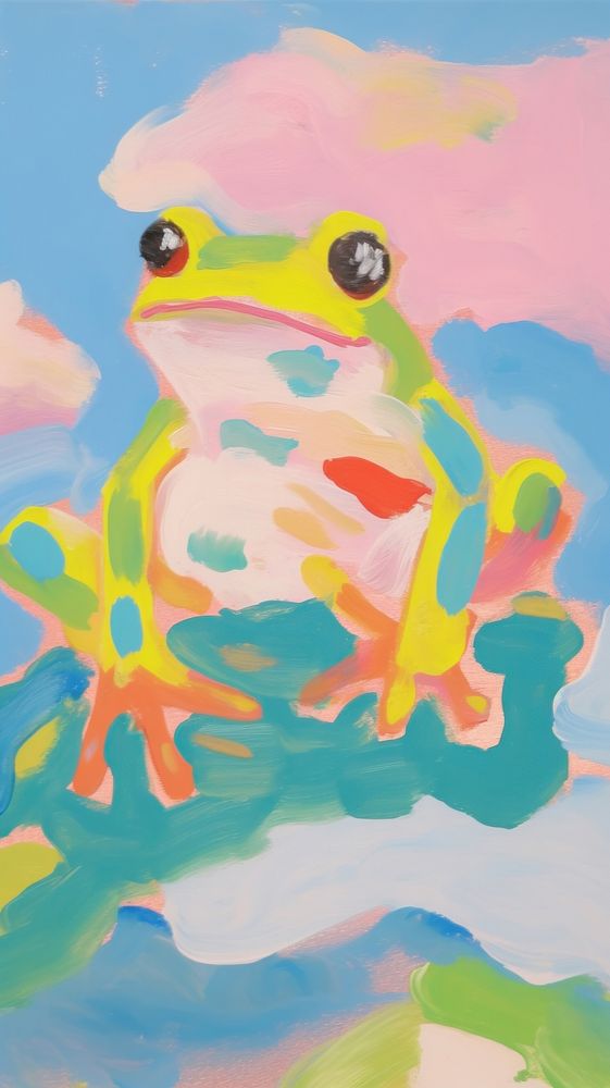 Frog painting art amphibian.