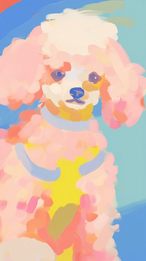 Poodle dog painting backgrounds abstract.