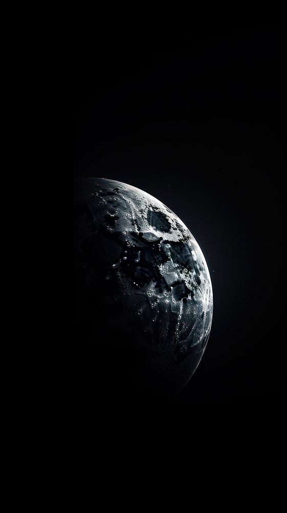  Black moon wallpaper astronomy planet space. AI generated Image by rawpixel.